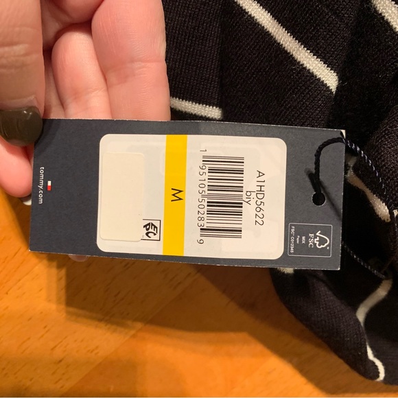 NWT - Tommy Hilfiger Long Sleeve Turtleneck Stripe Sweater Dress - Picture 6 of 8